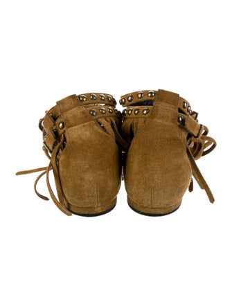 Saint Laurent Suede Studded Accents Gladiator Sandals