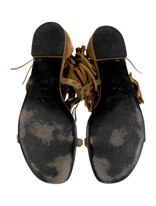 Saint Laurent Suede Studded Accents Gladiator Sandals
