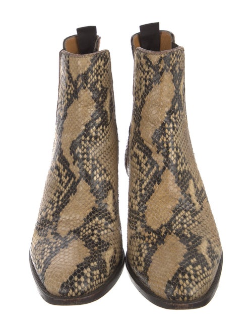 Saint Laurent Snakeskin Animal Print Chelsea Boots