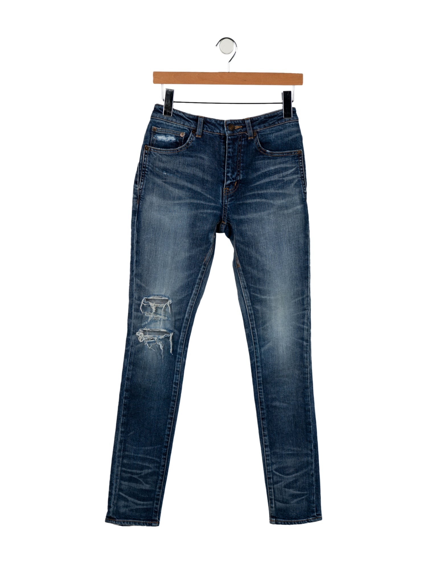 Saint Laurent Mid-Rise Skinny Leg Jeans