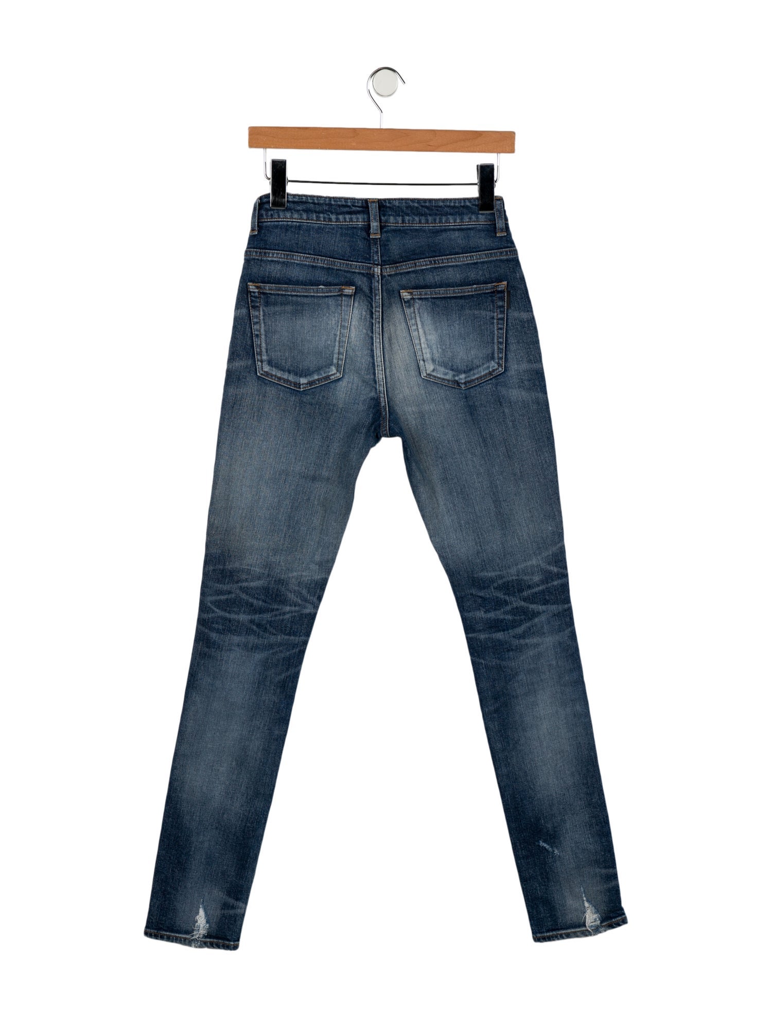 Saint Laurent Mid-Rise Skinny Leg Jeans