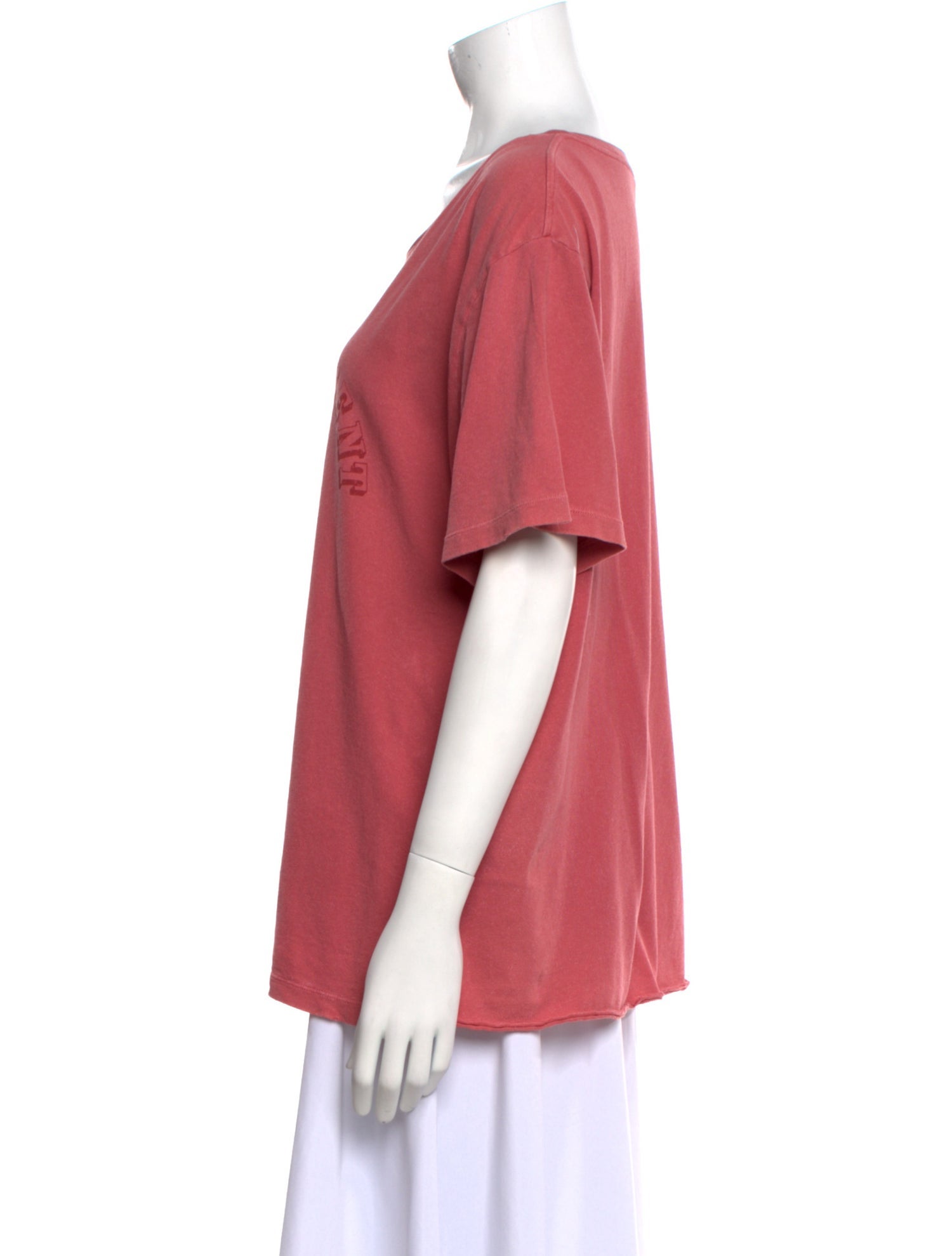 Saint Laurent Graphic Print Scoop Neck T-Shirt