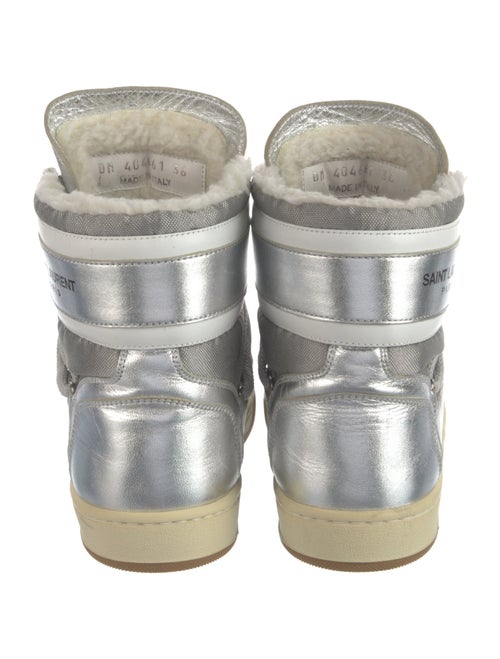 Saint Laurent Leather Wedge Sneakers