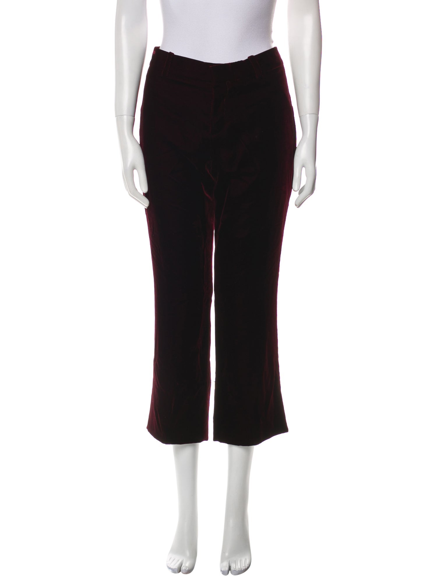 Saint Laurent Velour Straight Leg Pants