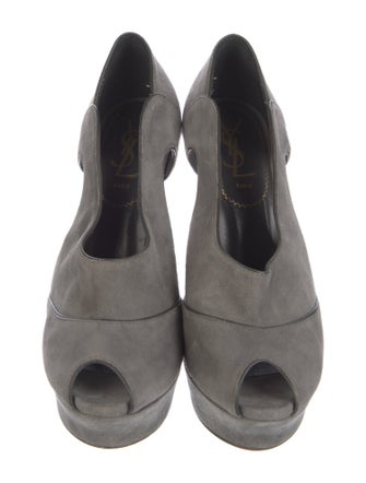 Saint Laurent Suede D'Orsay Pumps