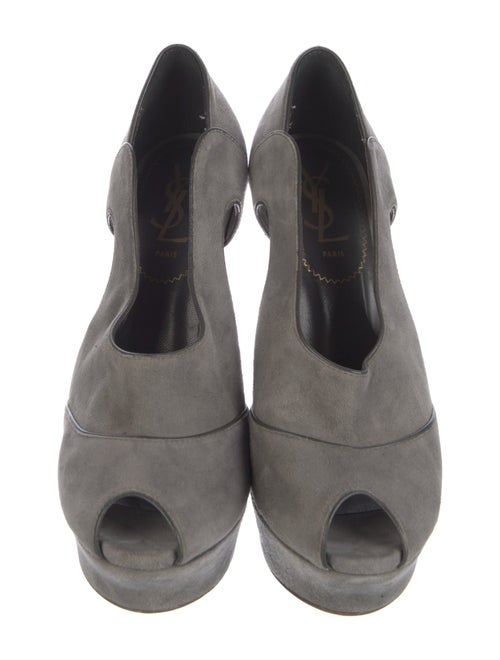 Saint Laurent Suede D'Orsay Pumps