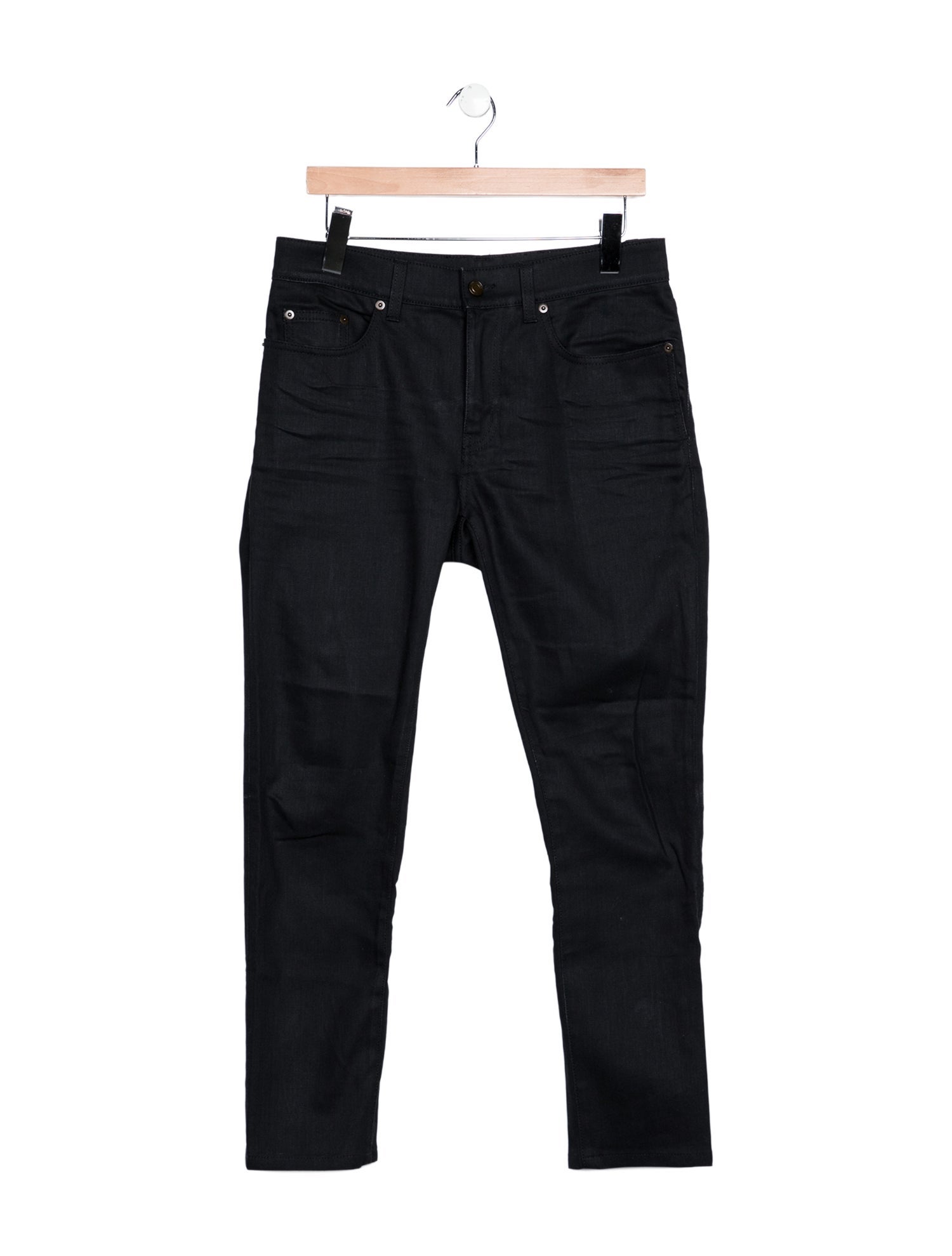 Saint Laurent Mid-Rise Straight Leg Jeans