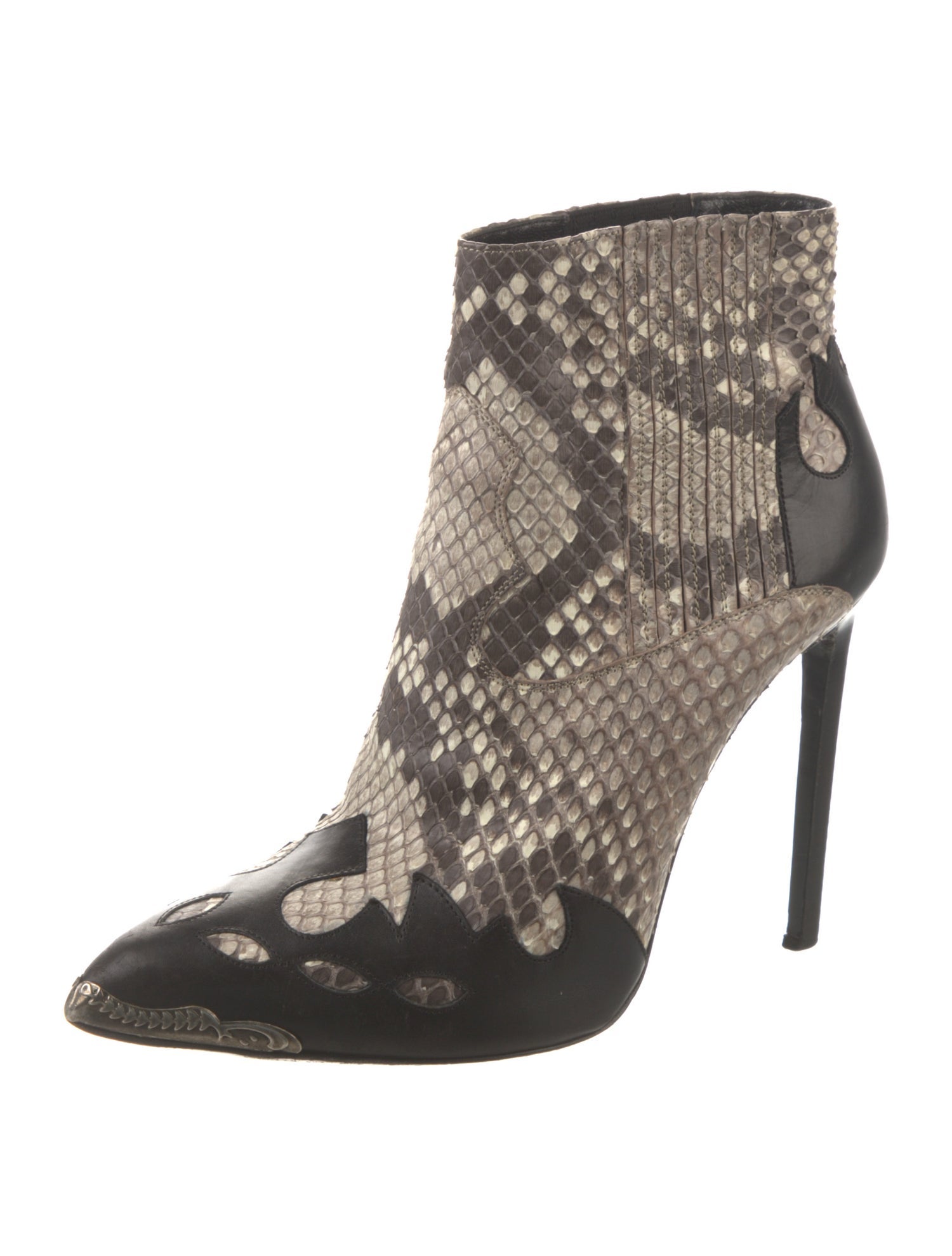 Saint Laurent Snakeskin Animal Print Boots