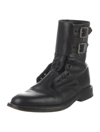 Saint Laurent Leather Combat Boots