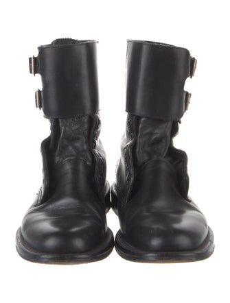 Saint Laurent Leather Combat Boots