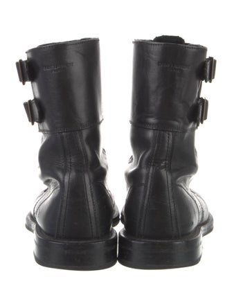 Saint Laurent Leather Combat Boots