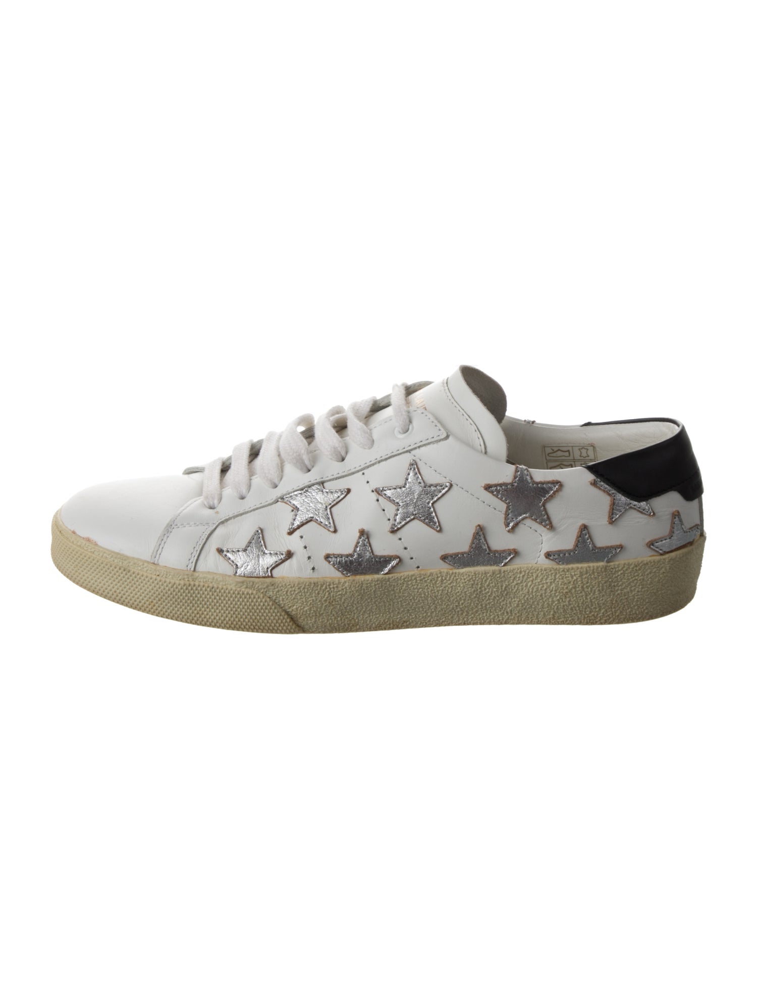 Saint Laurent Leather Colorblock Pattern Sneakers
