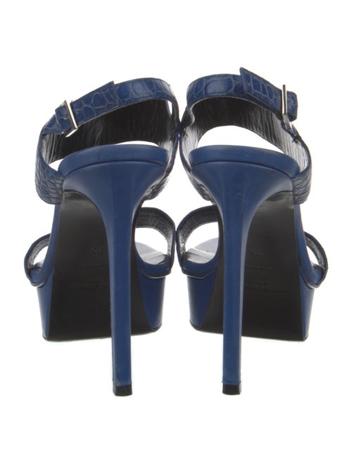 Saint Laurent Embossed Leather Slingback Sandals