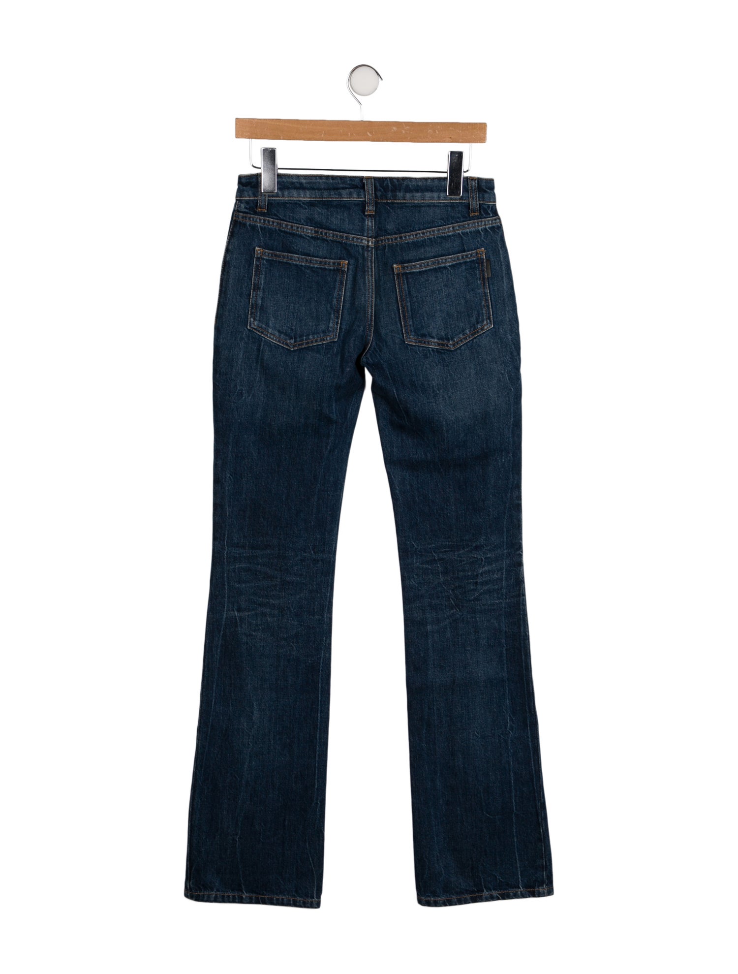 Saint Laurent Mid-Rise Straight Leg Jeans