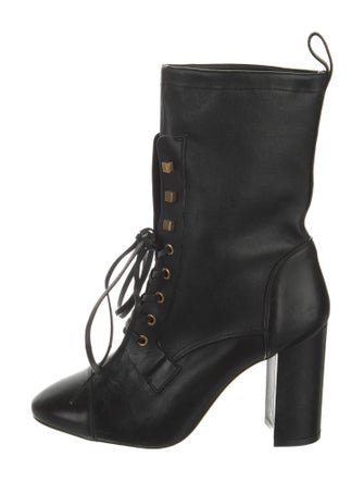 Stuart Weitzman Leather Lace-Up Boots