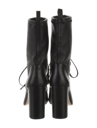 Stuart Weitzman Leather Lace-Up Boots