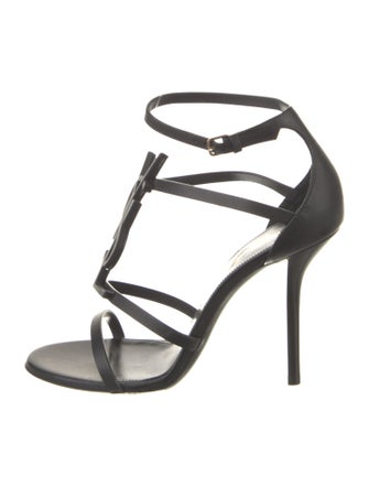 Saint Laurent Leather T-Strap Sandals