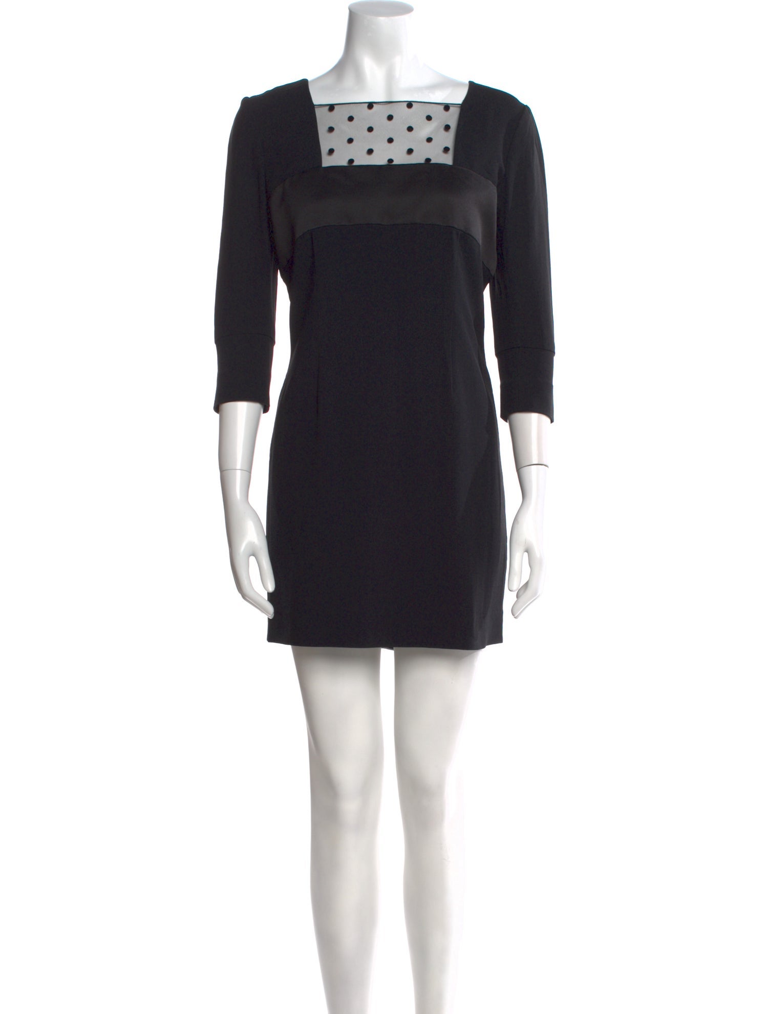 Saint Laurent Square Neckline Mini Dress