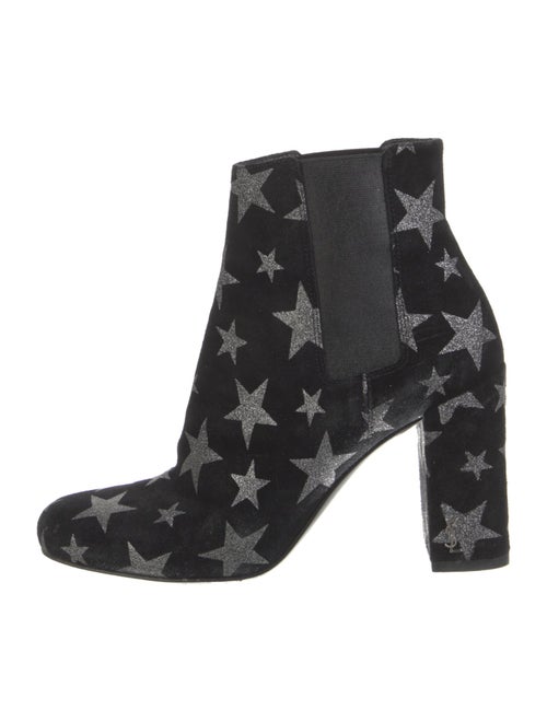 Saint Laurent Signature Logo Suede Chelsea Boots