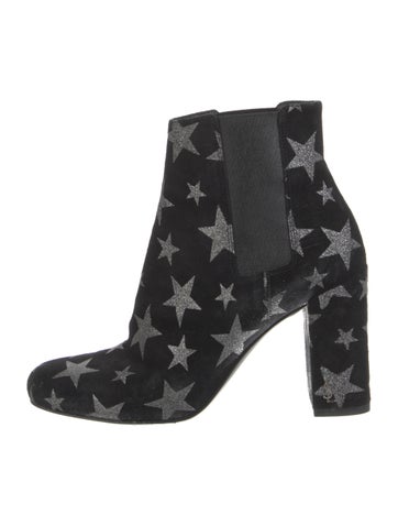 Saint Laurent Boots Signature Logo Suede Chelsea IT 35.5 | 5.5