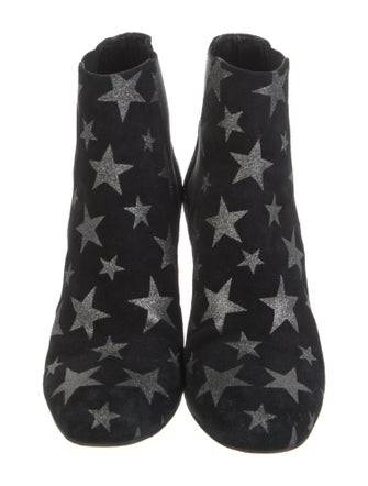 Saint Laurent Signature Logo Suede Chelsea Boots