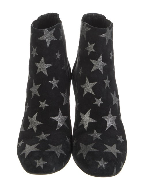 Saint Laurent Signature Logo Suede Chelsea Boots