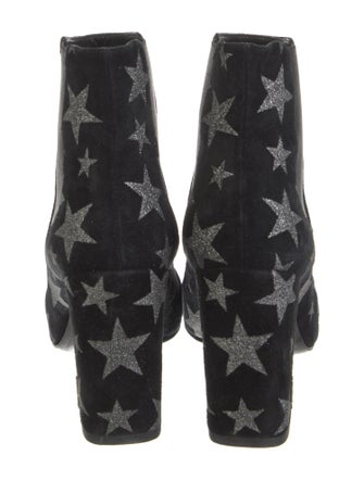 Saint Laurent Signature Logo Suede Chelsea Boots