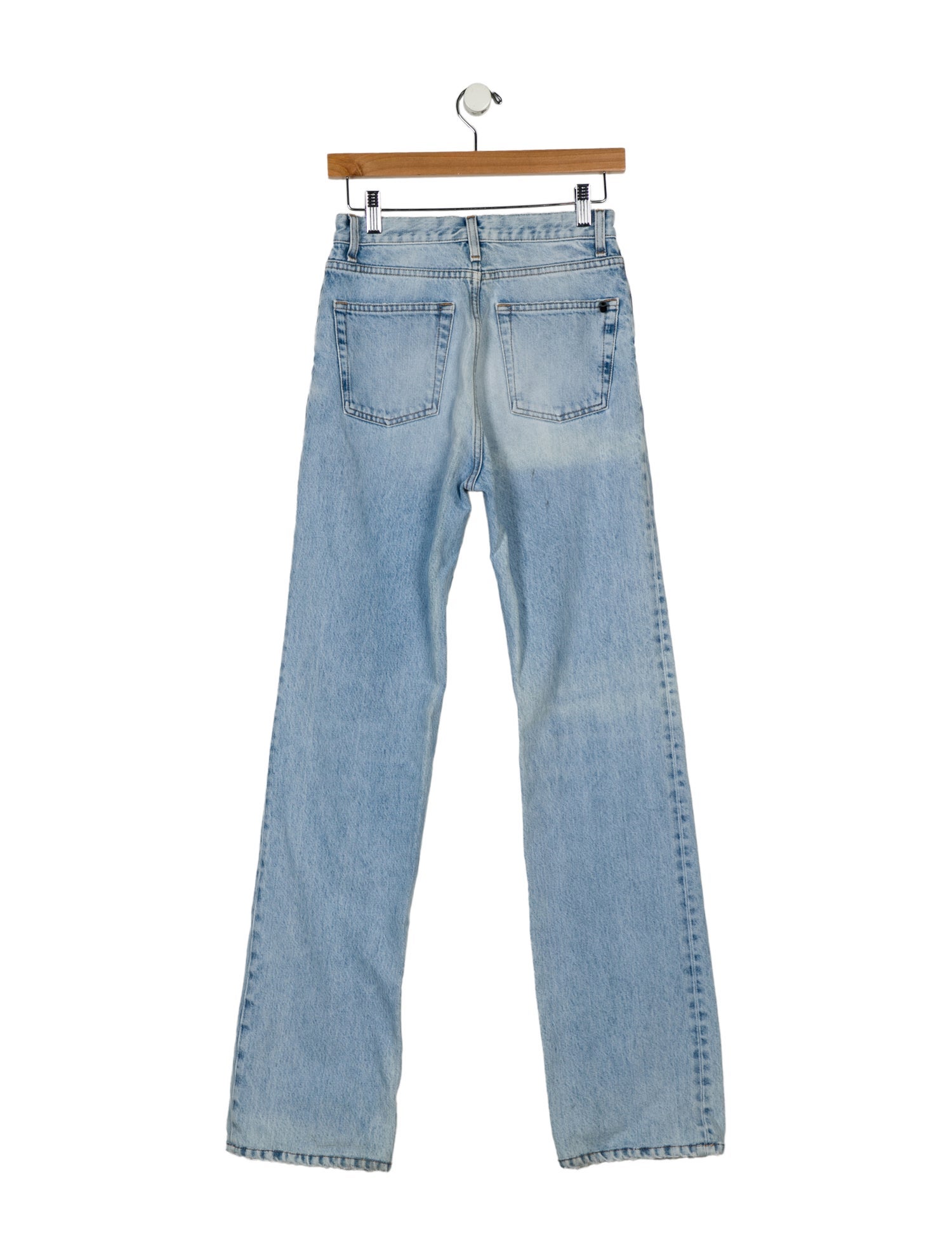 Saint Laurent High-Rise Straight Leg Jeans