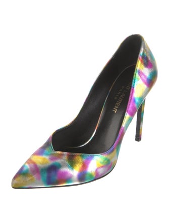 Saint Laurent Leather Printed Pumps