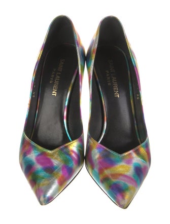 Saint Laurent Leather Printed Pumps
