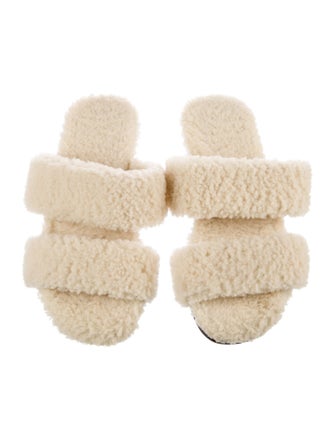 Saint Laurent Shearling Slides