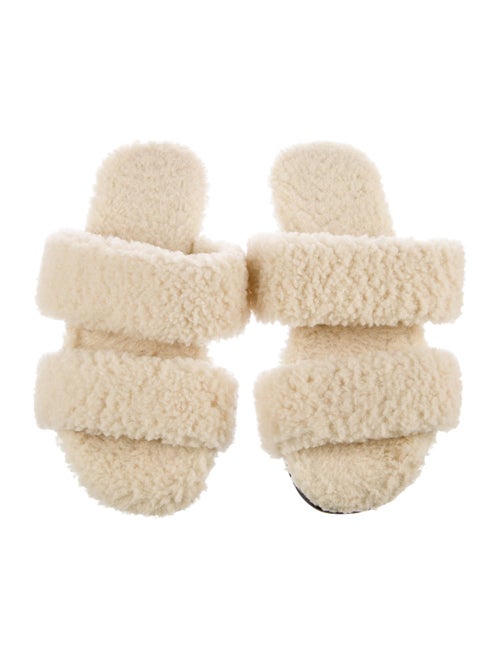 Saint Laurent Shearling Slides