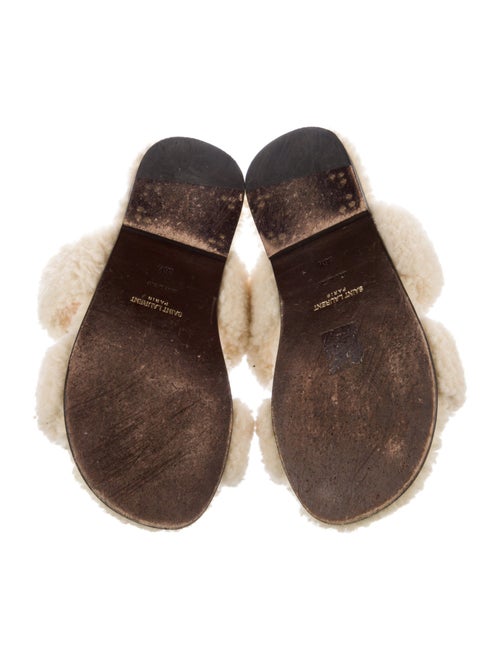 Saint Laurent Shearling Slides