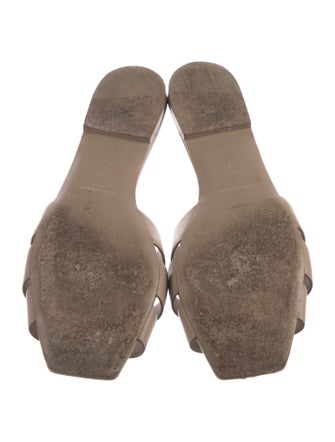 Saint Laurent Leather Slides