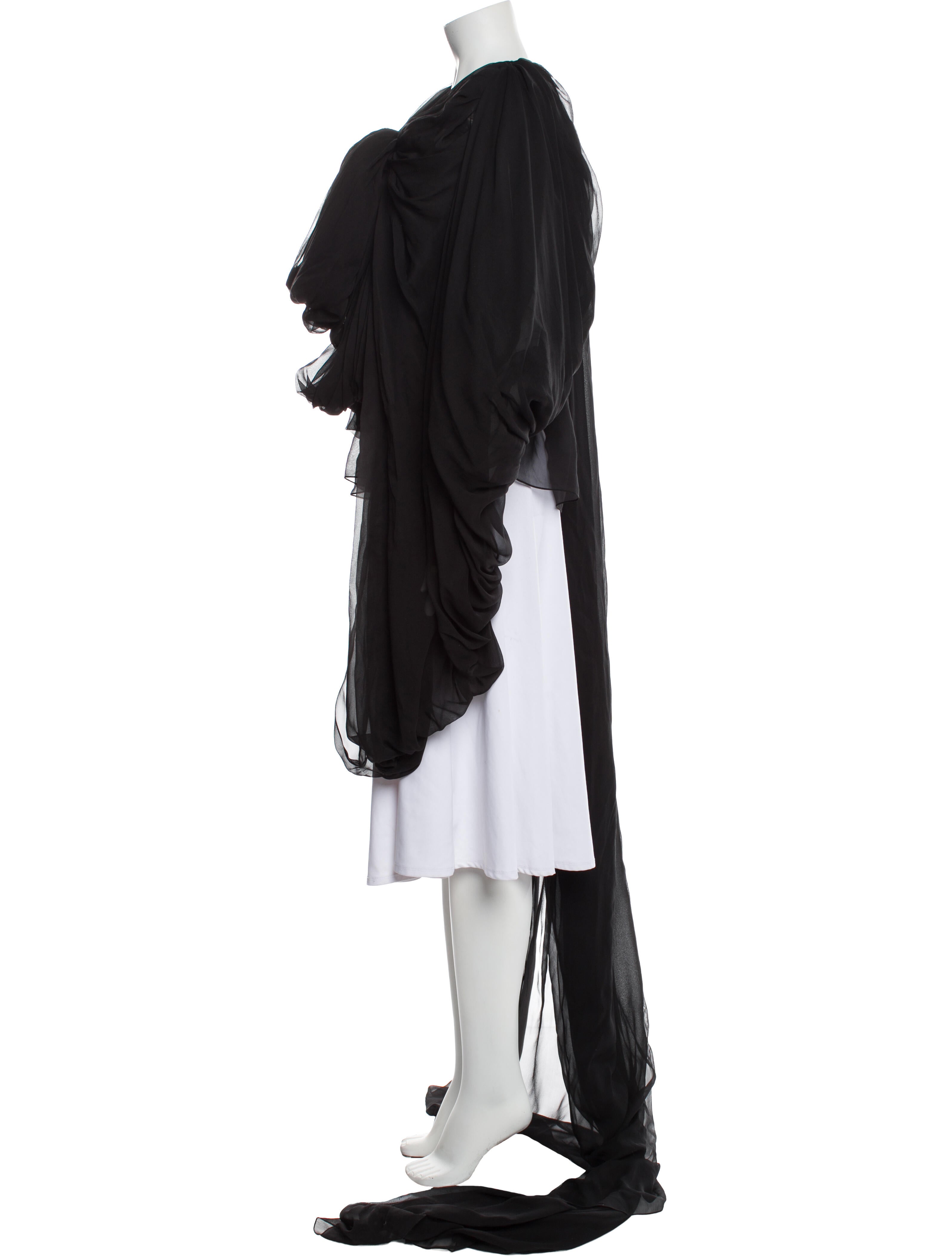 Saint Laurent Silk One-Shoulder Tunic w/ Tags