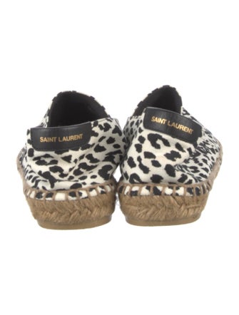 Saint Laurent Canvas Animal Print Espadrilles