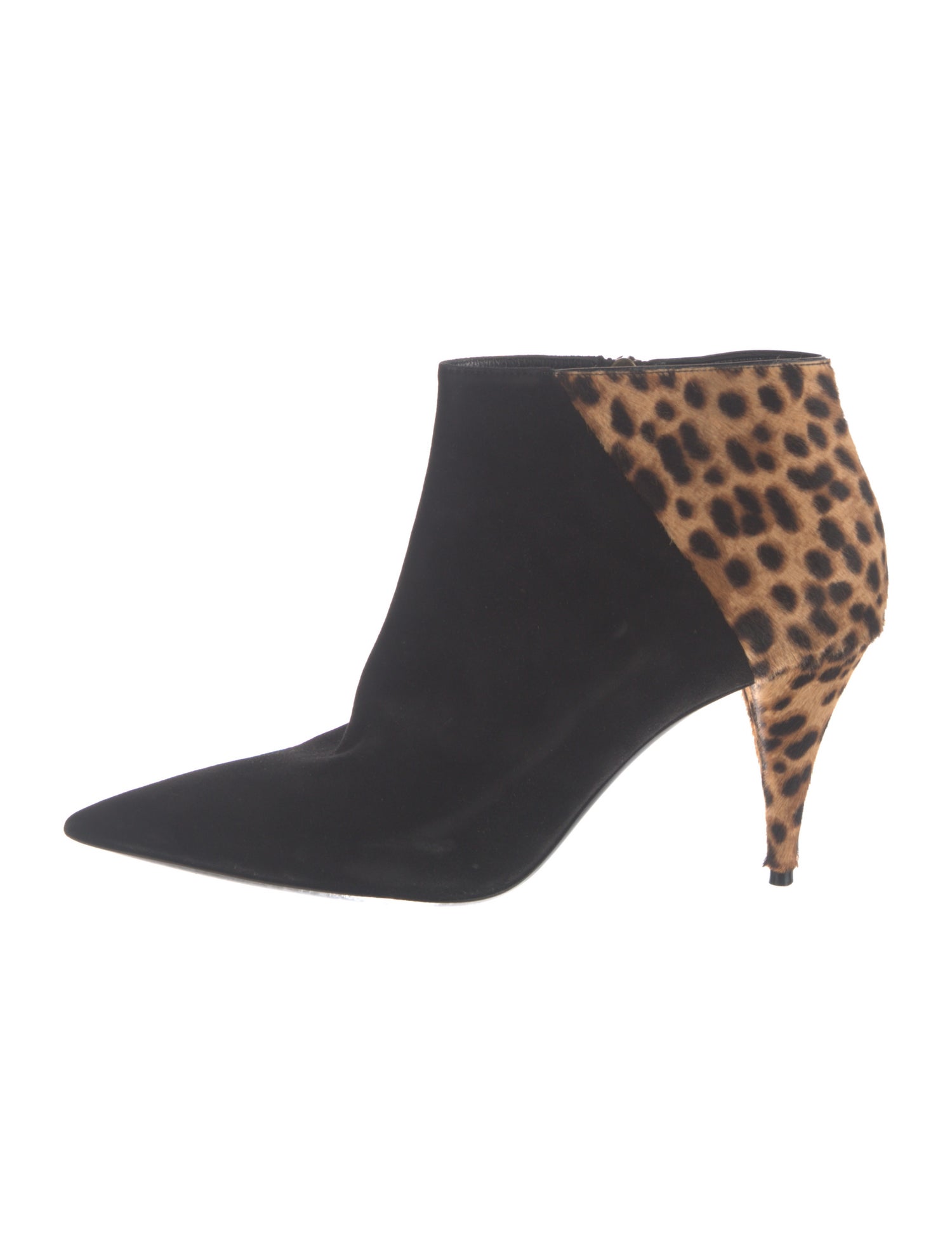 Saint Laurent Suede Animal Print Boots