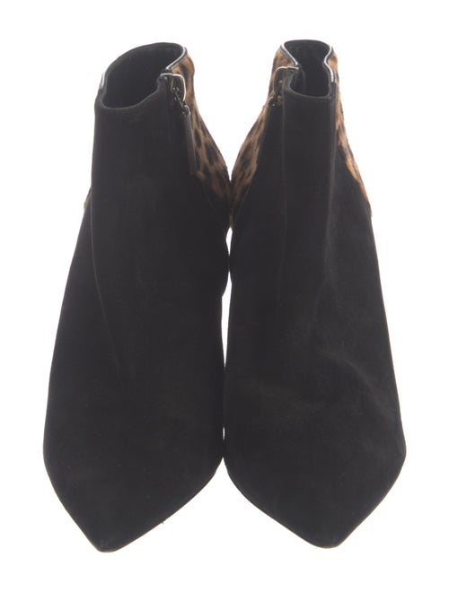 Saint Laurent Suede Animal Print Boots