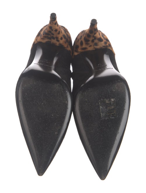 Saint Laurent Suede Animal Print Boots