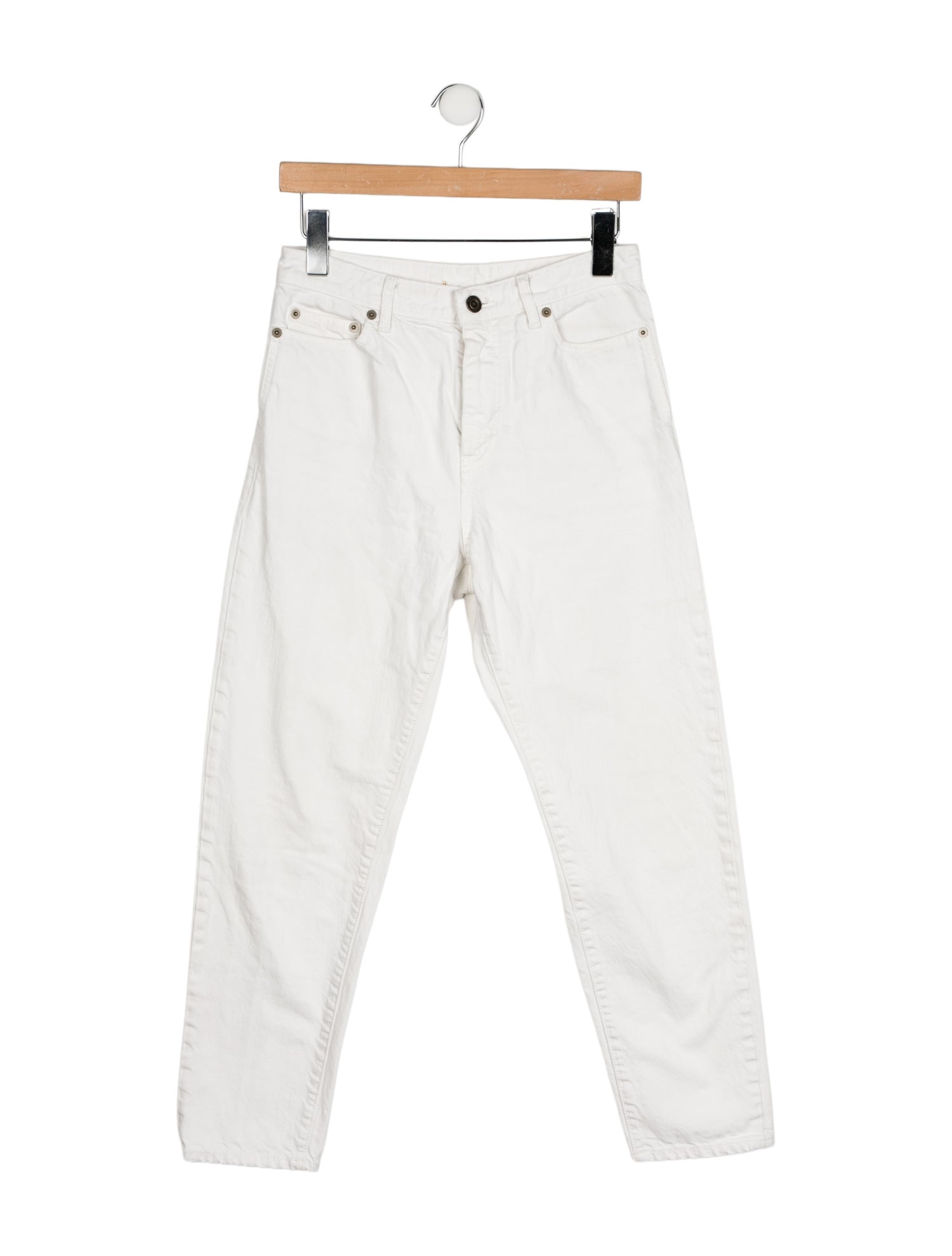 Saint Laurent Mid-Rise Straight Leg Jeans