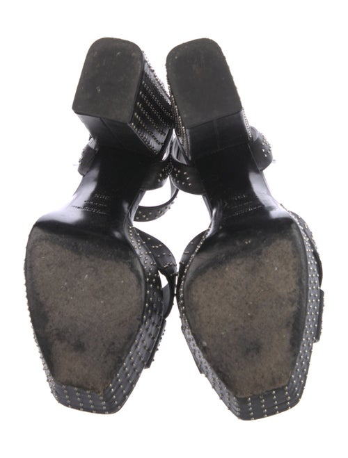 Saint Laurent Leather Studded Accents Sandals