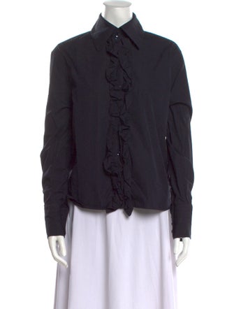 Saint Laurent 2020 Long Sleeve Button-Up Top