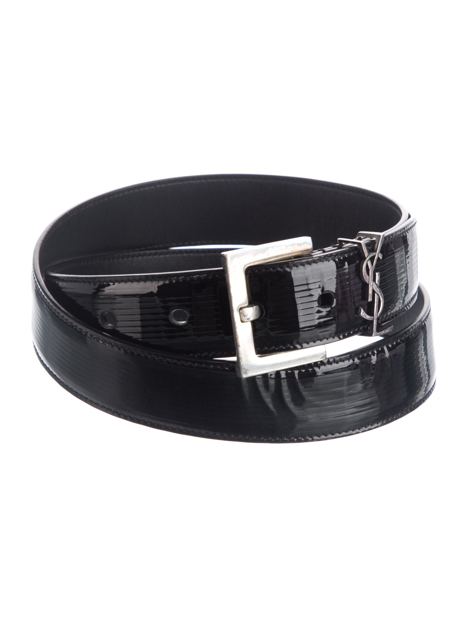 Saint Laurent Boston Patent Leather Belt