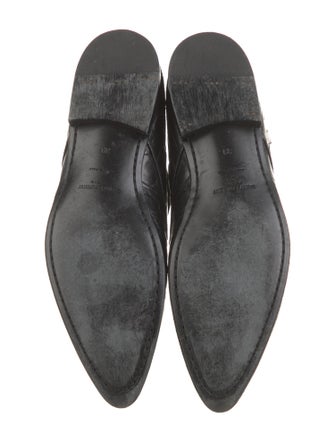 Saint Laurent Embossed Leather Western Boots