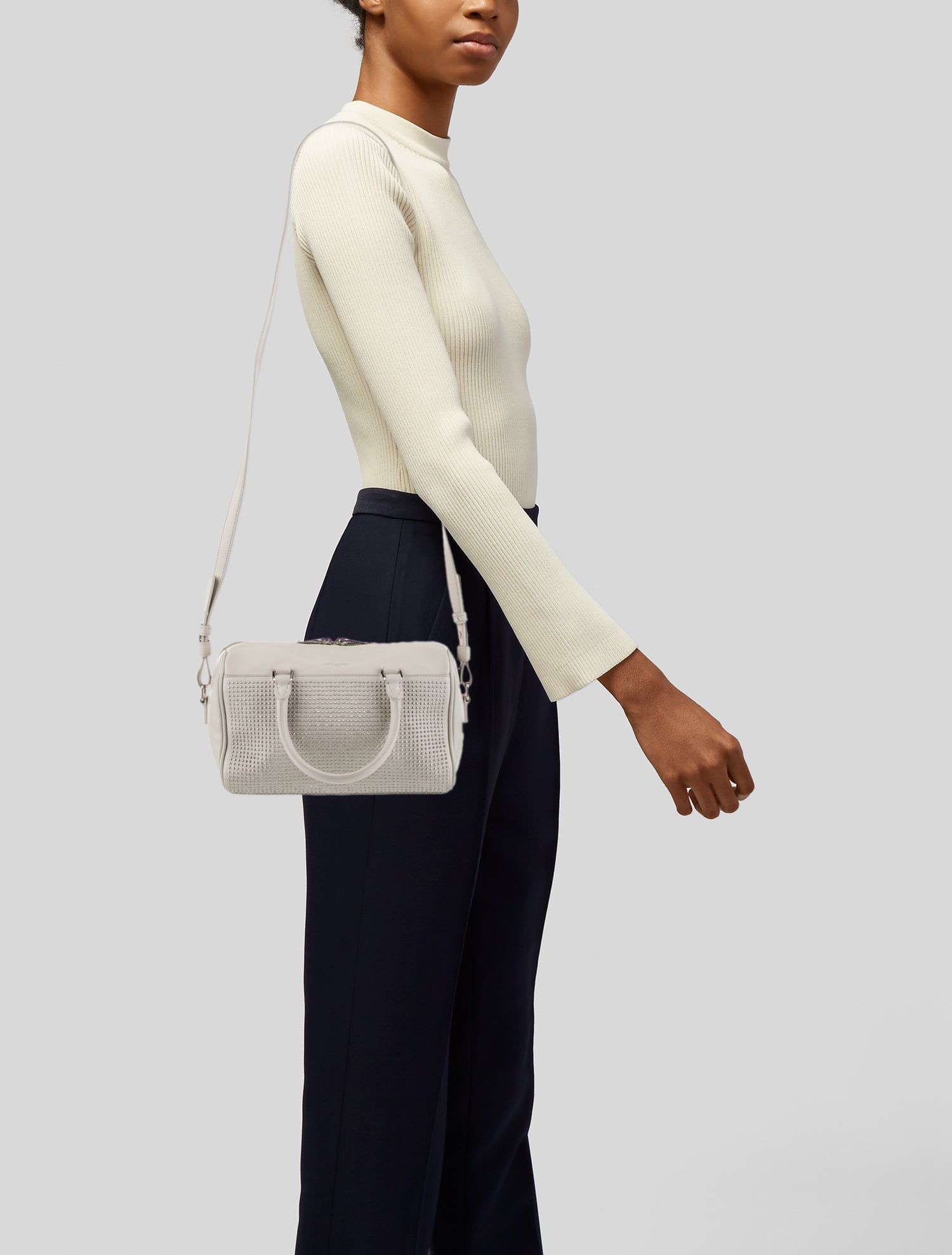 Saint Laurent Leather Classic Duffle Baby