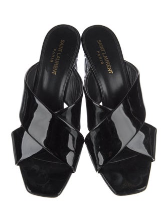 Saint Laurent Patent Leather Slides