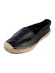 Saint Laurent Leather Whipstitch Trim Espadrilles