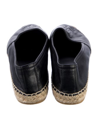 Saint Laurent Leather Whipstitch Trim Espadrilles