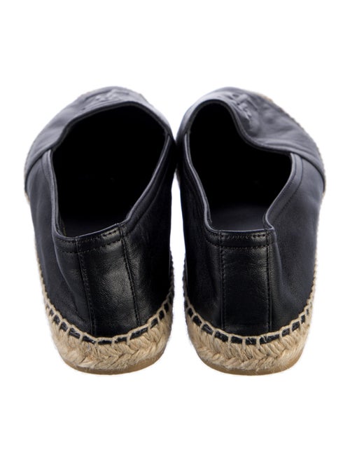 Saint Laurent Leather Whipstitch Trim Espadrilles