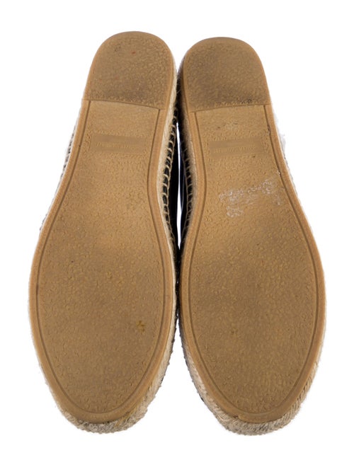Saint Laurent Leather Whipstitch Trim Espadrilles